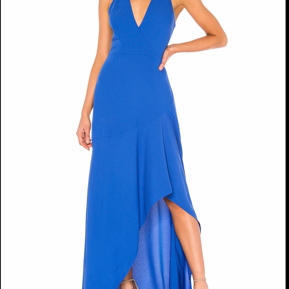 BCBGMaxazria high low gown
